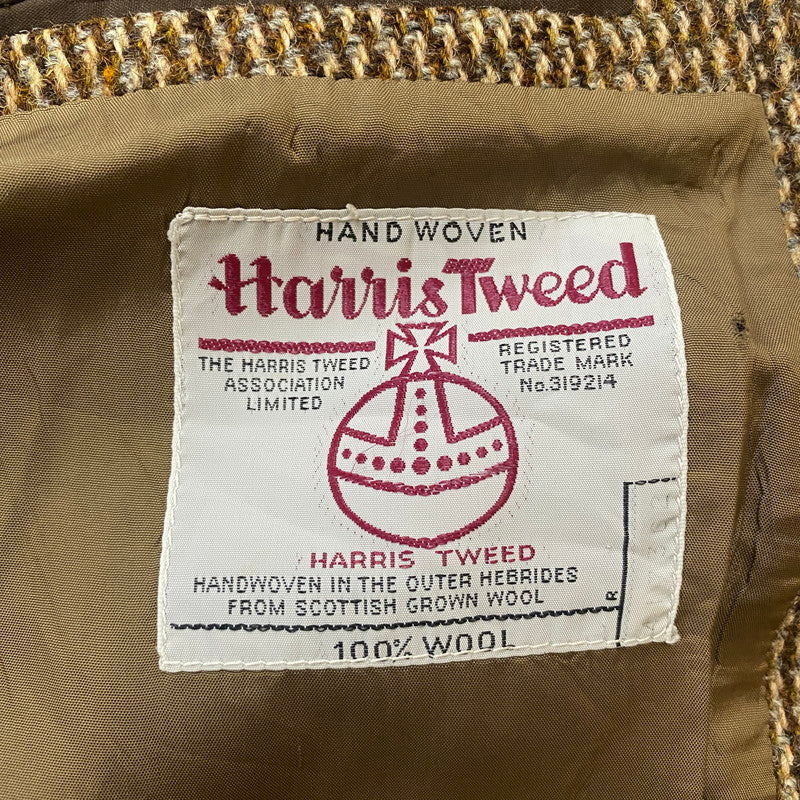 【現状渡し品】【メンズ】 HARRIS TWEED ハリスツイード TAILORED JACKET テーラードジャケット ライトアウター 145-260123-yy-11-tei サイズ：不明 カラー：ブラウン 万代Net店