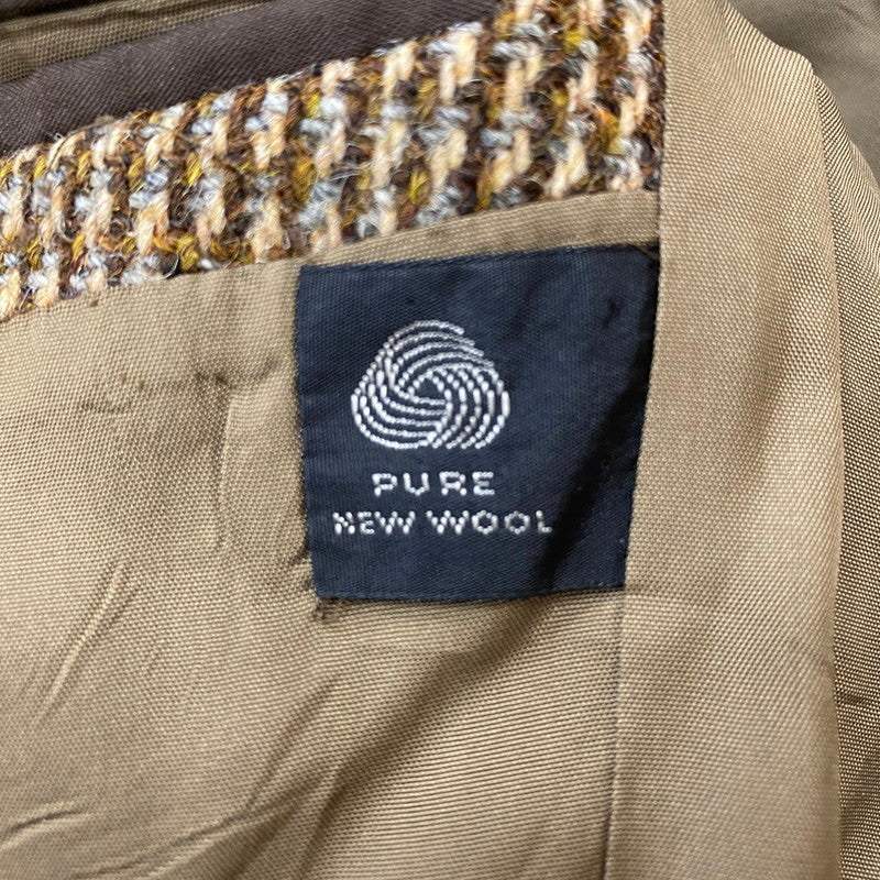 【現状渡し品】【メンズ】 HARRIS TWEED ハリスツイード TAILORED JACKET テーラードジャケット ライトアウター 145-260123-yy-11-tei サイズ：不明 カラー：ブラウン 万代Net店