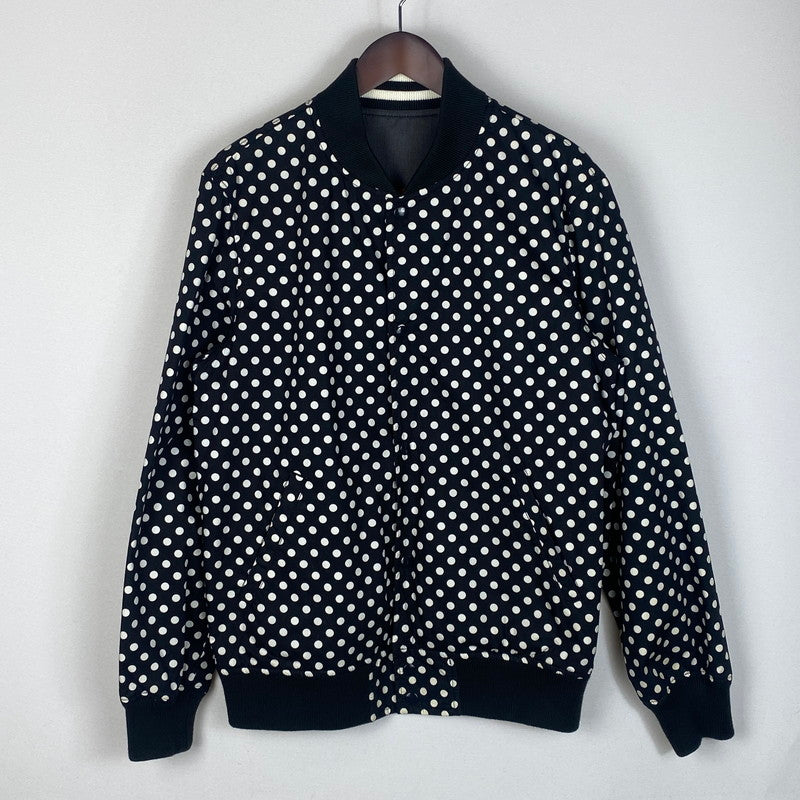 【中古品】【メンズ】 × COMME des GARCONS SHIRT コムデギャルソンシャツ 別注 コラボ REVERSIBLE VARSITY BASEBALL JACKET リバーシブル バーシティ ベースボール ジャケット ライトアウター 149-260123-yy-13-fuzh サイズ：M カラー：ブラック 万代Net店