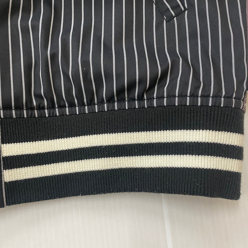 【中古品】【メンズ】 × COMME des GARCONS SHIRT コムデギャルソンシャツ 別注 コラボ REVERSIBLE VARSITY BASEBALL JACKET リバーシブル バーシティ ベースボール ジャケット ライトアウター 149-260123-yy-13-fuzh サイズ：M カラー：ブラック 万代Net店