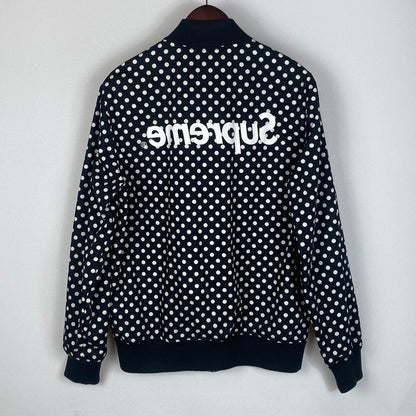【中古品】【メンズ】 × COMME des GARCONS SHIRT コムデギャルソンシャツ 別注 コラボ REVERSIBLE VARSITY BASEBALL JACKET リバーシブル バーシティ ベースボール ジャケット ライトアウター 149-260123-yy-13-fuzh サイズ：M カラー：ブラック 万代Net店
