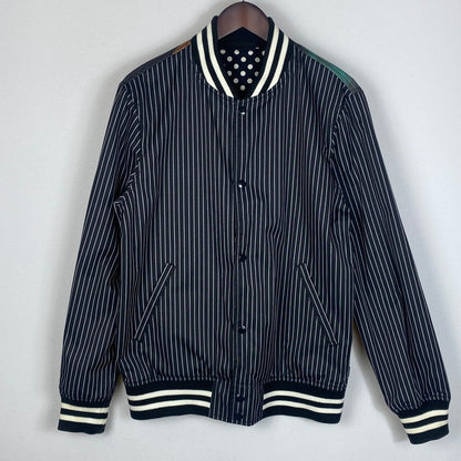 【中古品】【メンズ】 × COMME des GARCONS SHIRT コムデギャルソンシャツ 別注 コラボ REVERSIBLE VARSITY BASEBALL JACKET リバーシブル バーシティ ベースボール ジャケット ライトアウター 149-260123-yy-13-fuzh サイズ：M カラー：ブラック 万代Net店