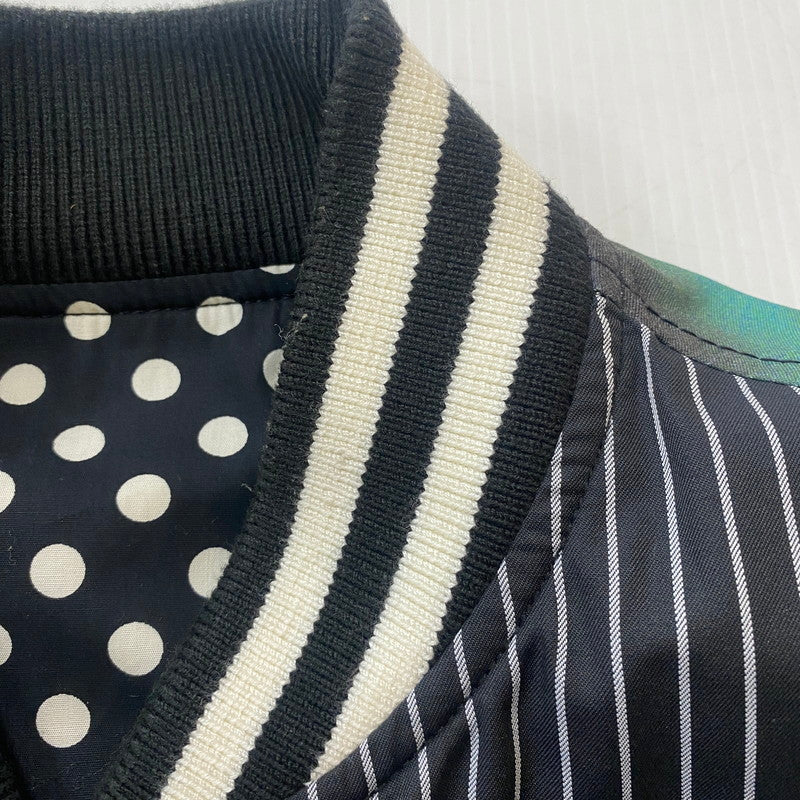 【中古品】【メンズ】 × COMME des GARCONS SHIRT コムデギャルソンシャツ 別注 コラボ REVERSIBLE VARSITY BASEBALL JACKET リバーシブル バーシティ ベースボール ジャケット ライトアウター 149-260123-yy-13-fuzh サイズ：M カラー：ブラック 万代Net店