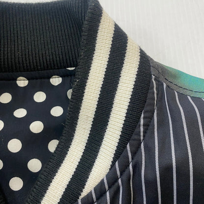 【中古品】【メンズ】 × COMME des GARCONS SHIRT コムデギャルソンシャツ 別注 コラボ REVERSIBLE VARSITY BASEBALL JACKET リバーシブル バーシティ ベースボール ジャケット ライトアウター 149-260123-yy-13-fuzh サイズ：M カラー：ブラック 万代Net店