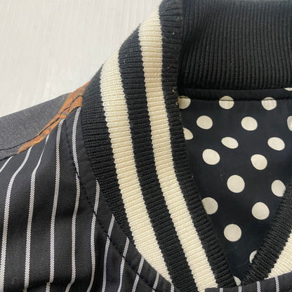 【中古品】【メンズ】 × COMME des GARCONS SHIRT コムデギャルソンシャツ 別注 コラボ REVERSIBLE VARSITY BASEBALL JACKET リバーシブル バーシティ ベースボール ジャケット ライトアウター 149-260123-yy-13-fuzh サイズ：M カラー：ブラック 万代Net店