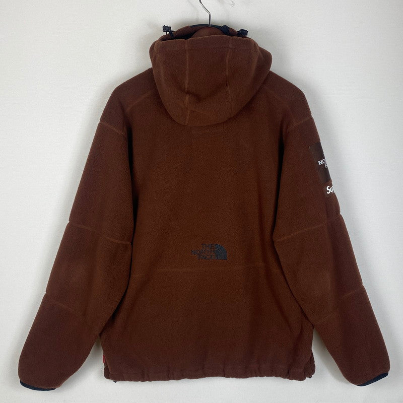 【中古品】【メンズ】 Supreme シュプリーム × THE NORTH FACE ザ・ノースフェイス 別注 コラボ 22AW STEEP TECH FLEECE PULLOVER スティープ テック フリース プルオーバー ライトアウター フリースジャケット 149-260123-yy-14-tei サイズ：M カラー：ブラウン 万代Net店