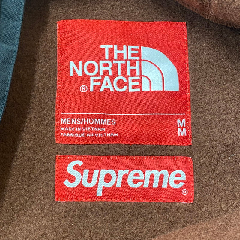 【中古品】【メンズ】 Supreme シュプリーム × THE NORTH FACE ザ・ノースフェイス 別注 コラボ 22AW STEEP TECH FLEECE PULLOVER スティープ テック フリース プルオーバー ライトアウター フリースジャケット 149-260123-yy-14-tei サイズ：M カラー：ブラウン 万代Net店