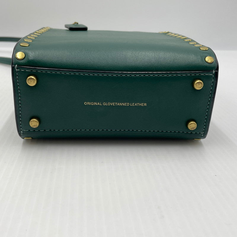 【中古品】【レディース】 COACH コーチ MINI CASING TOTE RIVET CC385 ミニ カシン トート リベット カバン 180-260817-sa-24-teih カラー：グリーン 万代Net店