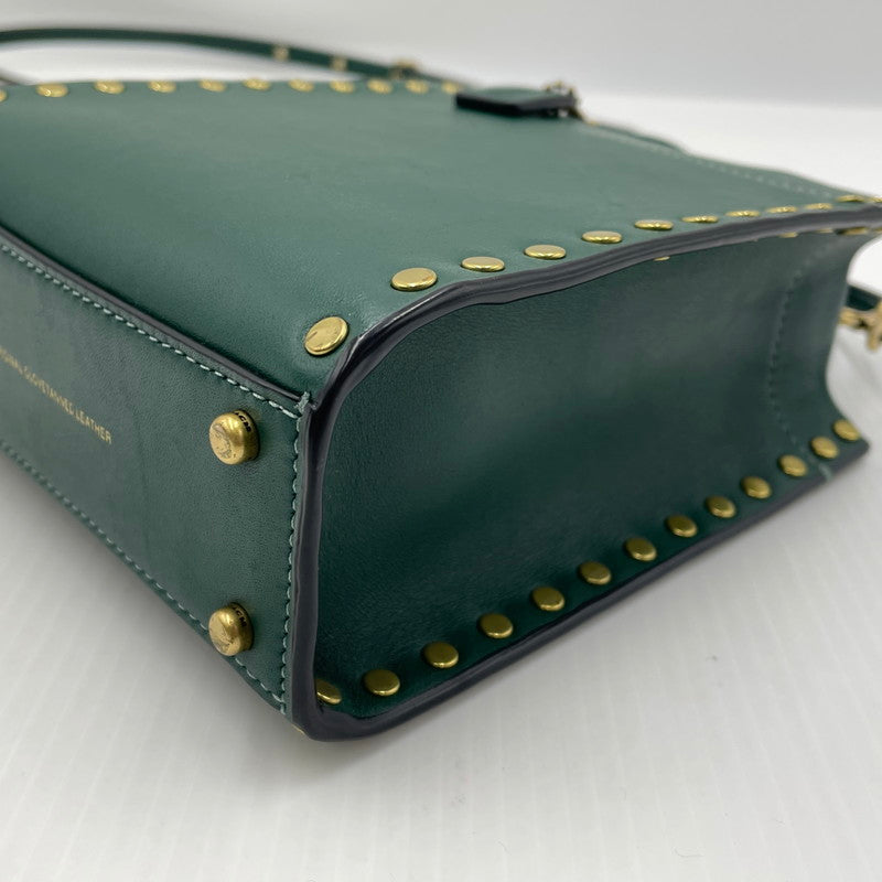 【中古品】【レディース】 COACH コーチ MINI CASING TOTE RIVET CC385 ミニ カシン トート リベット カバン 180-260817-sa-24-teih カラー：グリーン 万代Net店