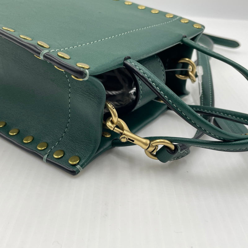【中古品】【レディース】 COACH コーチ MINI CASING TOTE RIVET CC385 ミニ カシン トート リベット カバン 180-260817-sa-24-teih カラー：グリーン 万代Net店