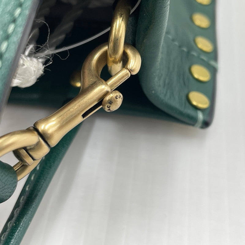 【中古品】【レディース】 COACH コーチ MINI CASING TOTE RIVET CC385 ミニ カシン トート リベット カバン 180-260817-sa-24-teih カラー：グリーン 万代Net店