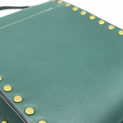 【中古品】【レディース】 COACH コーチ MINI CASING TOTE RIVET CC385 ミニ カシン トート リベット カバン 180-260817-sa-24-teih カラー：グリーン 万代Net店