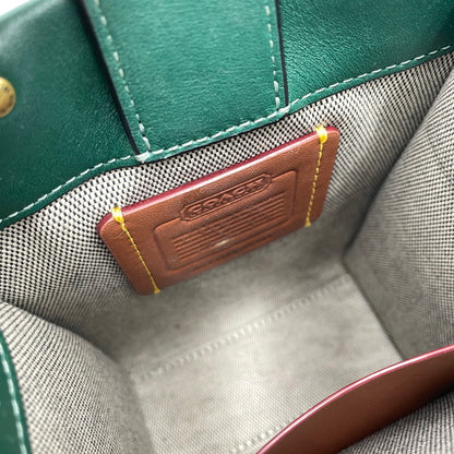 【中古品】【レディース】 COACH コーチ MINI CASING TOTE RIVET CC385 ミニ カシン トート リベット カバン 180-260817-sa-24-teih カラー：グリーン 万代Net店