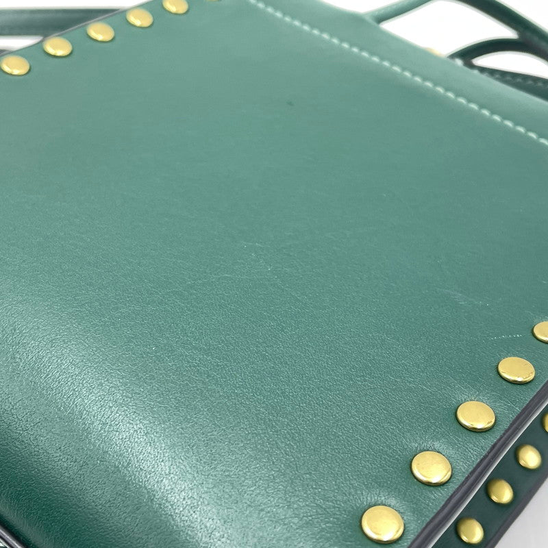【中古品】【レディース】 COACH コーチ MINI CASING TOTE RIVET CC385 ミニ カシン トート リベット カバン 180-260817-sa-24-teih カラー：グリーン 万代Net店