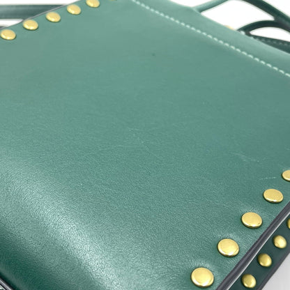 【中古品】【レディース】 COACH コーチ MINI CASING TOTE RIVET CC385 ミニ カシン トート リベット カバン 180-260817-sa-24-teih カラー：グリーン 万代Net店