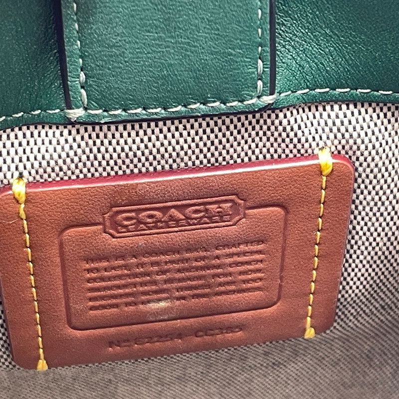 【中古品】【レディース】 COACH コーチ MINI CASING TOTE RIVET CC385 ミニ カシン トート リベット カバン 180-260817-sa-24-teih カラー：グリーン 万代Net店