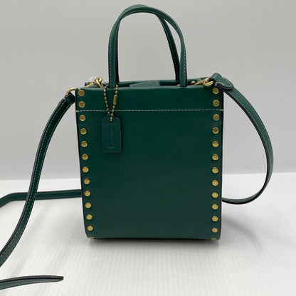 【中古品】【レディース】 COACH コーチ MINI CASING TOTE RIVET CC385 ミニ カシン トート リベット カバン 180-260817-sa-24-teih カラー：グリーン 万代Net店