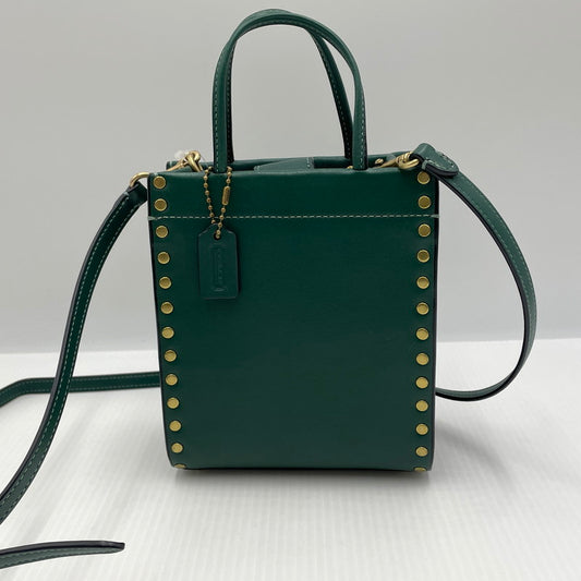 【中古品】【レディース】 COACH コーチ MINI CASING TOTE RIVET CC385 ミニ カシン トート リベット カバン 180-260817-sa-24-teih カラー：グリーン 万代Net店
