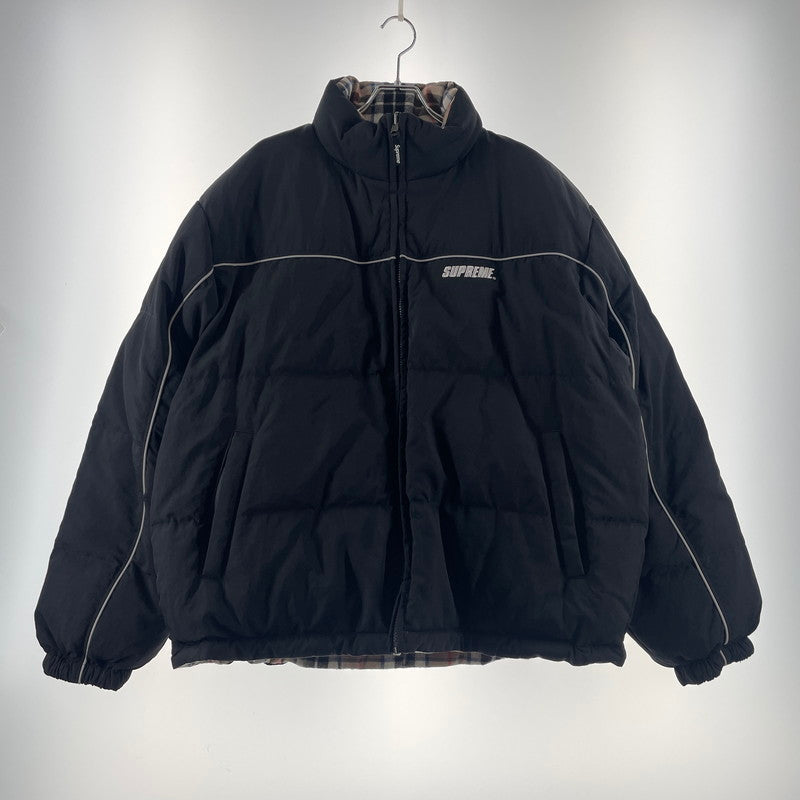 【中古品】【メンズ】 Supreme シュプリーム 24AW REVERSIBLE PUFFER JACKET リバーシブル パファー ジャケット アウター 149-260126-yo-13-tei サイズ：XL カラー：ブラック/ベージュ 万代Net店