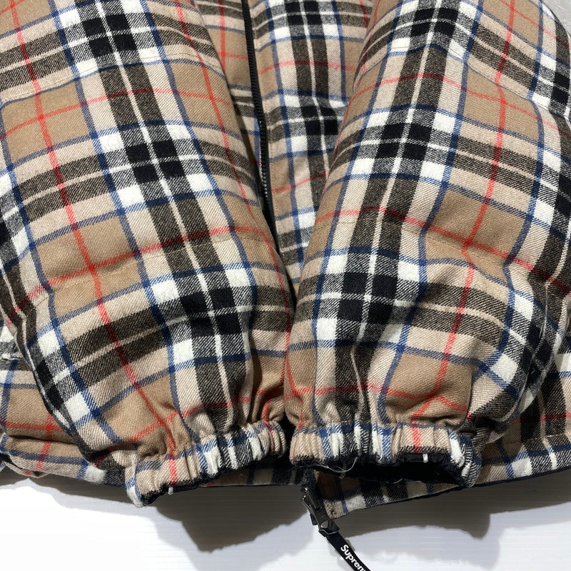 【中古品】【メンズ】 Supreme シュプリーム 24AW REVERSIBLE PUFFER JACKET リバーシブル パファー ジャケット アウター 149-260126-yo-13-tei サイズ：XL カラー：ブラック/ベージュ 万代Net店