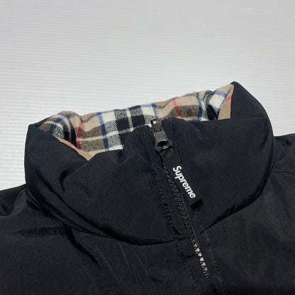 【中古品】【メンズ】 Supreme シュプリーム 24AW REVERSIBLE PUFFER JACKET リバーシブル パファー ジャケット アウター 149-260126-yo-13-tei サイズ：XL カラー：ブラック/ベージュ 万代Net店