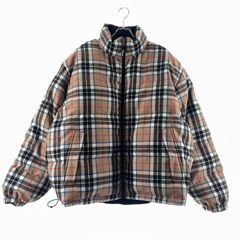 【中古品】【メンズ】 Supreme シュプリーム 24AW REVERSIBLE PUFFER JACKET リバーシブル パファー ジャケット アウター 149-260126-yo-13-tei サイズ：XL カラー：ブラック/ベージュ 万代Net店