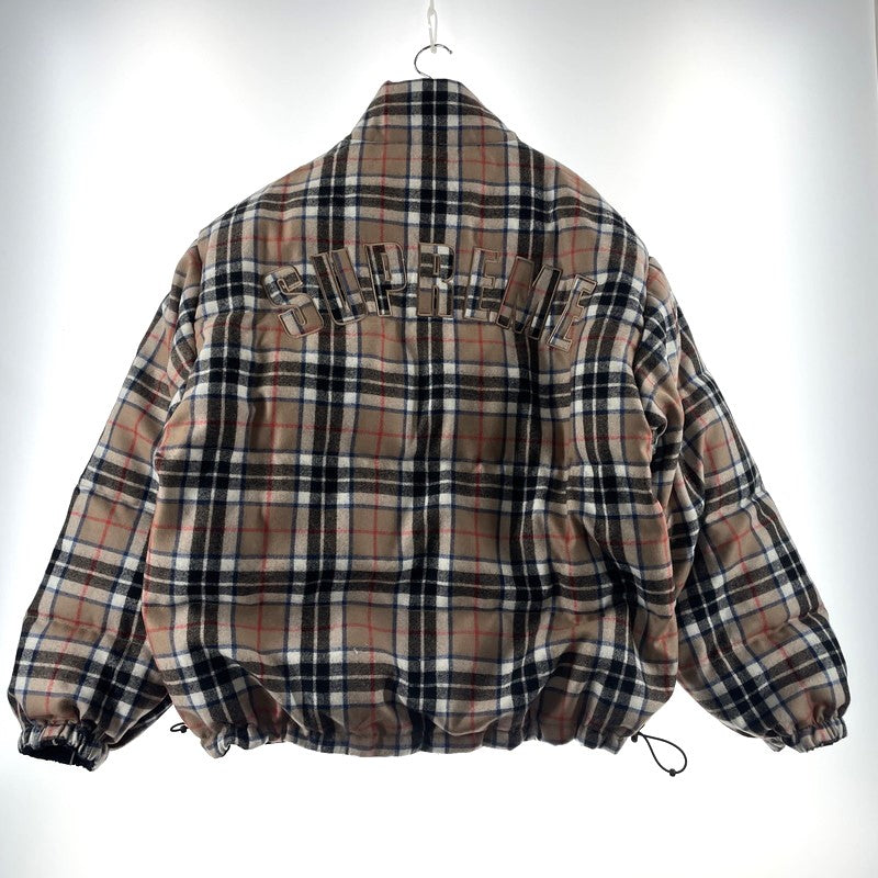 【中古品】【メンズ】 Supreme シュプリーム 24AW REVERSIBLE PUFFER JACKET リバーシブル パファー ジャケット アウター 149-260126-yo-13-tei サイズ：XL カラー：ブラック/ベージュ 万代Net店