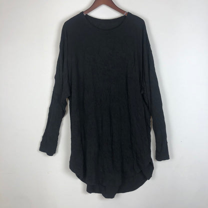 【中古品】【レディース】 Ground Y グラウンド ワイ CATCH WASHER HEM ROUND JUMBO T-SHIRT LONG SLEEVES GA-T06-042 キャッチ ワッシャー ヘムラウンド ジャンボ Tシャツ ロングスリーブ 長袖 トップス 140-260126-ks-01-tei サイズ：3 カラー：ブラック 万代Net店