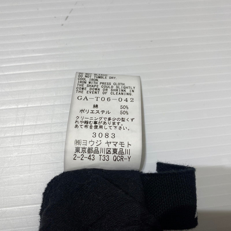 【中古品】【レディース】 Ground Y グラウンド ワイ CATCH WASHER HEM ROUND JUMBO T-SHIRT LONG SLEEVES GA-T06-042 キャッチ ワッシャー ヘムラウンド ジャンボ Tシャツ ロングスリーブ 長袖 トップス 140-260126-ks-01-tei サイズ：3 カラー：ブラック 万代Net店