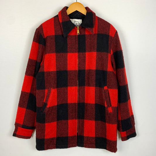 【中古品】【メンズ】 WOOLRICH ウールリッチ 70's WOOL JACKET MADE IN USA VINTAGE 16010 70年代 ウールジャケット アウター USA製 ヴィンテージ 144-260127-ko-04-tei サイズ：M カラー：レッド 万代Net店