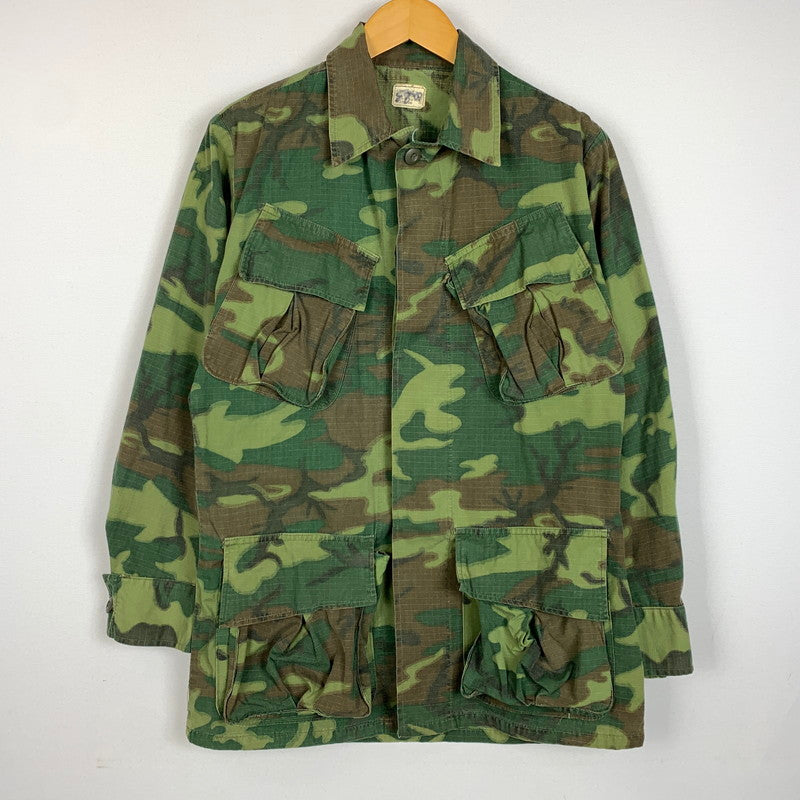 【中古品】【メンズ】 US.ARMY ユーエスアーミー JUNGLE FATIGUE JACKET ジャングル ファティーグ ジャケット アウター ミリタリージャケット 145-260127-ko-10-tei サイズ：XS-SHORT カラー：モスグリーン 万代Net店