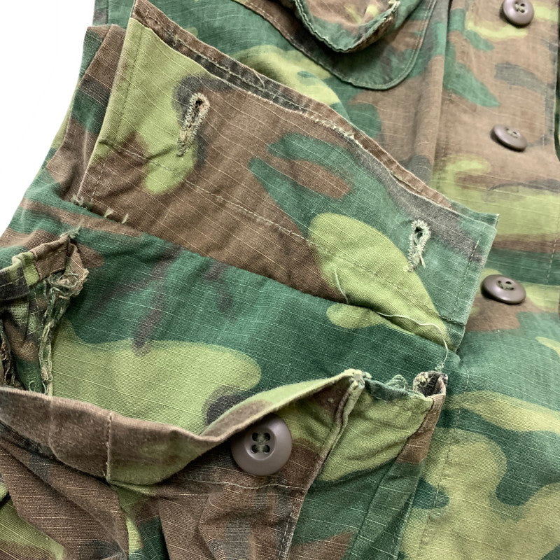 【中古品】【メンズ】 US.ARMY ユーエスアーミー JUNGLE FATIGUE JACKET ジャングル ファティーグ ジャケット アウター ミリタリージャケット 145-260127-ko-10-tei サイズ：XS-SHORT カラー：モスグリーン 万代Net店