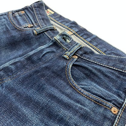 【中古品】【メンズ】 MOMOTARO JEANS 桃太郎ジーンズ DENIM NARROW TAPERED JEANS 0105SP デニム ナロー テーパード ジーンズ ボトムス 15.7OZ 156-260127-ko-12-tei サイズ：28 カラー：インディゴ 万代Net店