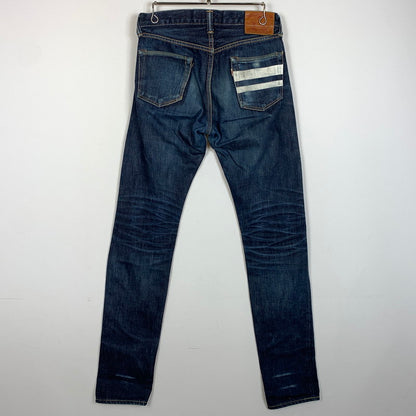 【中古品】【メンズ】 MOMOTARO JEANS 桃太郎ジーンズ DENIM NARROW TAPERED JEANS 0105SP デニム ナロー テーパード ジーンズ ボトムス 15.7OZ 156-260127-ko-12-tei サイズ：28 カラー：インディゴ 万代Net店