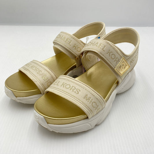 【中古品】【レディース】 MICHAEL KORS マイケルコース スポーツサンダル サンダル 靴 167-260810-nm-68-tei サイズ：7M（約24cm) カラー：ベージュ/ゴールド 万代Net店