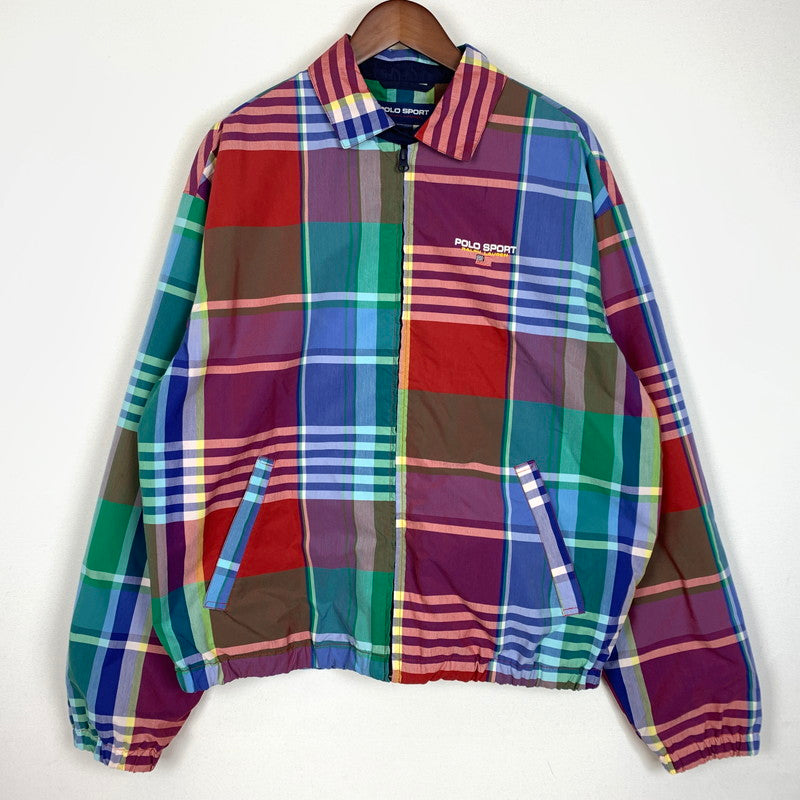 【中古品】【メンズ】 POLO SPORTS ポロスポーツ ZIP CHECK JACKET ジップ チェック ジャケット ライトアウター スイングトップ ラルフローレン 147-260128-ko-13-tei サイズ：S カラー：マルチ 万代Net店
