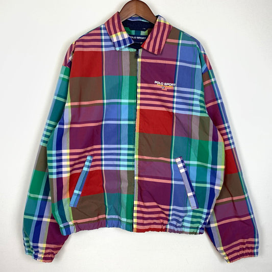 【中古品】【メンズ】 POLO SPORTS ポロスポーツ ZIP CHECK JACKET ジップ チェック ジャケット ライトアウター スイングトップ ラルフローレン 147-260128-ko-13-tei サイズ：S カラー：マルチ 万代Net店