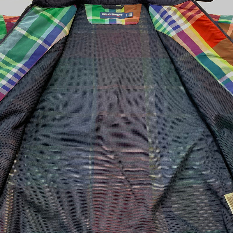【中古品】【メンズ】 POLO SPORTS ポロスポーツ ZIP CHECK JACKET ジップ チェック ジャケット ライトアウター スイングトップ ラルフローレン 147-260128-ko-13-tei サイズ：S カラー：マルチ 万代Net店
