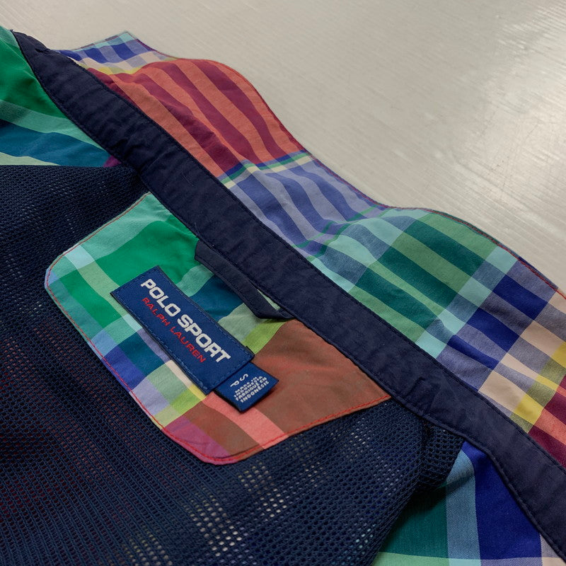 【中古品】【メンズ】 POLO SPORTS ポロスポーツ ZIP CHECK JACKET ジップ チェック ジャケット ライトアウター スイングトップ ラルフローレン 147-260128-ko-13-tei サイズ：S カラー：マルチ 万代Net店