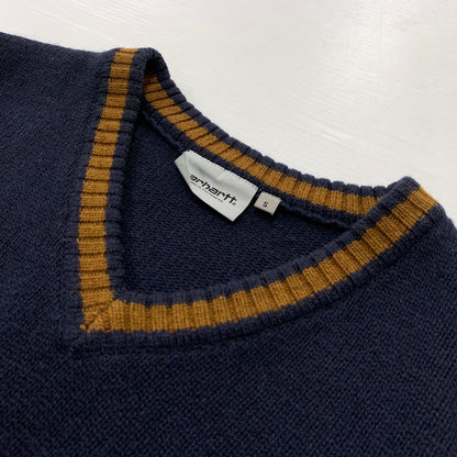 【中古品】【メンズ】 Carhartt WIP カーハート ワークインプログレス STANFORD SWEATER I032281 スタンダート セーター トップス ニット 145-260128-ko-03-tei サイズ：S カラー：ダークネイビー 万代Net店