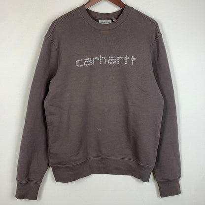 【中古品】【メンズ】 Carhartt WIP カーハート ワークインプログレス RIVET SCRIPT SWEAT I034415 リベット スクリプト スウェット トップス トレーナー 145-260128-ko-06-fuz サイズ：S カラー：グレー 万代Net店