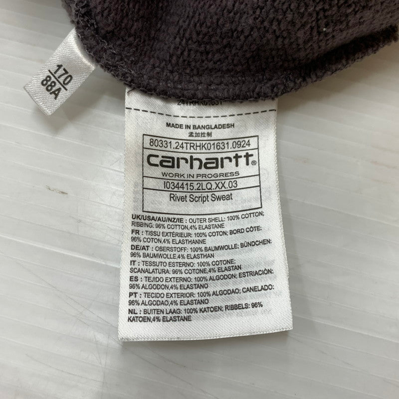【中古品】【メンズ】 Carhartt WIP カーハート ワークインプログレス RIVET SCRIPT SWEAT I034415 リベット スクリプト スウェット トップス トレーナー 145-260128-ko-06-fuz サイズ：S カラー：グレー 万代Net店