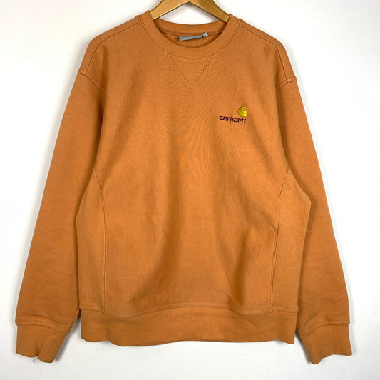 【中古品】【メンズ】 Carhartt WIP カーハート ワークインプログレス AMERICAN SCRIPT SWEAT I025475 アメリカン スクリプト スウェット トップス トレーナー 145-260128-ko-05-fuz サイズ：S カラー：オレンジ 万代Net店