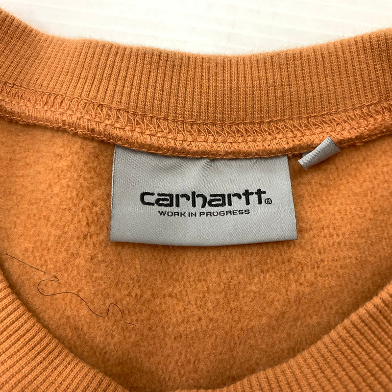 【中古品】【メンズ】 Carhartt WIP カーハート ワークインプログレス AMERICAN SCRIPT SWEAT I025475 アメリカン スクリプト スウェット トップス トレーナー 145-260128-ko-05-fuz サイズ：S カラー：オレンジ 万代Net店