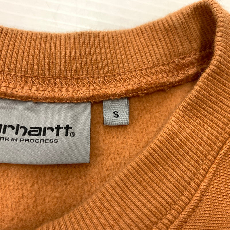 【中古品】【メンズ】 Carhartt WIP カーハート ワークインプログレス AMERICAN SCRIPT SWEAT I025475 アメリカン スクリプト スウェット トップス トレーナー 145-260128-ko-05-fuz サイズ：S カラー：オレンジ 万代Net店