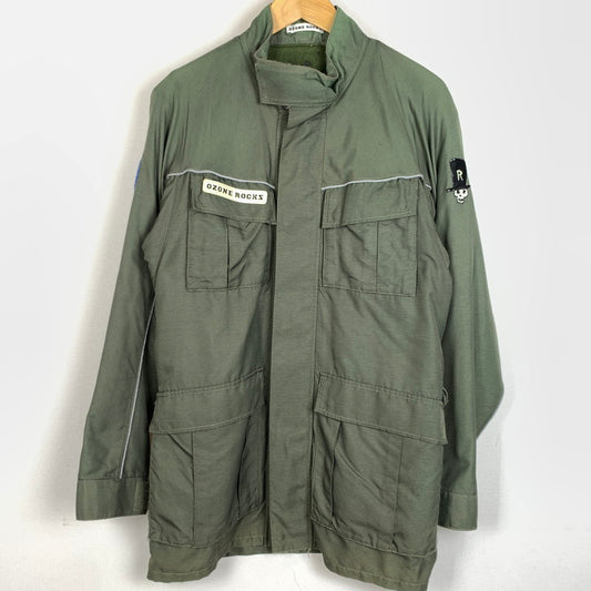 【現状渡し品】【メンズ】 OZONE ROCKS オゾンロックス MILITALY JACKET 8AC-0025 ミリタリージャケット アウター ナイロンジャケット モッズコート 140-260128-ko-09-tei サイズ：L カラー：カーキ 万代Net店