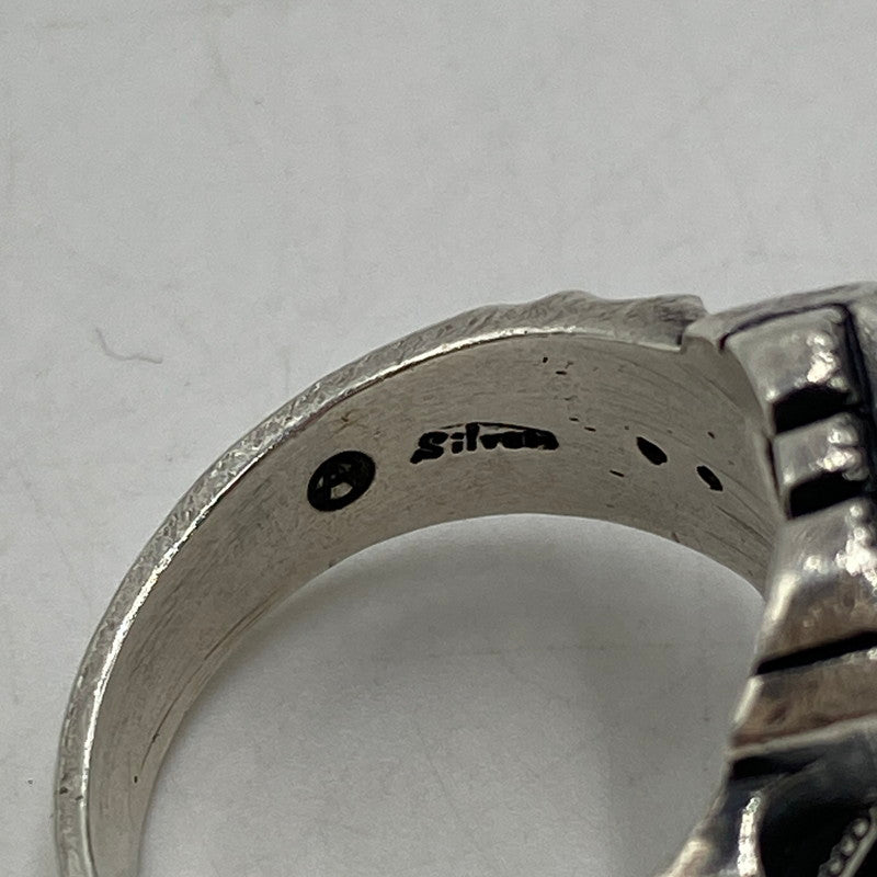 【中古品】【メンズ】 BIGBLACKMARIA ビッグブラックマリア DOKURO UNIVERSITY RING ドクロ ユニバーシティリング アクセサリー 指輪 192-260128-yy-10-tei カラー：シルバー 17.5号 万代Net店