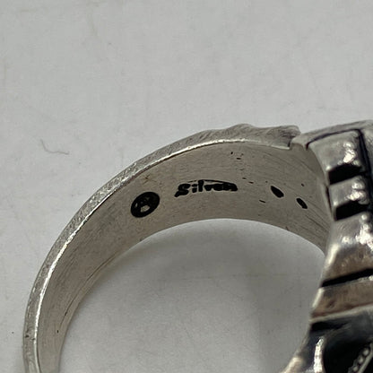 【中古品】【メンズ】 BIGBLACKMARIA ビッグブラックマリア DOKURO UNIVERSITY RING ドクロ ユニバーシティリング アクセサリー 指輪 192-260128-yy-10-tei カラー：シルバー 17.5号 万代Net店