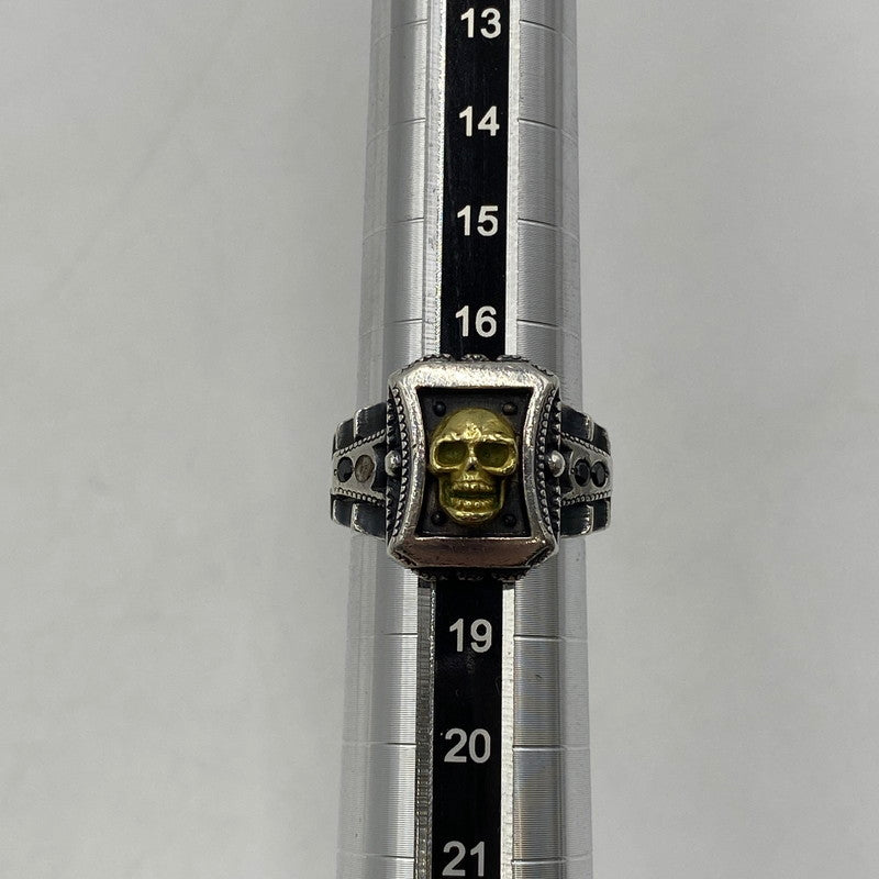 【中古品】【メンズ】 BIGBLACKMARIA ビッグブラックマリア DOKURO UNIVERSITY RING ドクロ ユニバーシティリング アクセサリー 指輪 192-260128-yy-10-tei カラー：シルバー 17.5号 万代Net店
