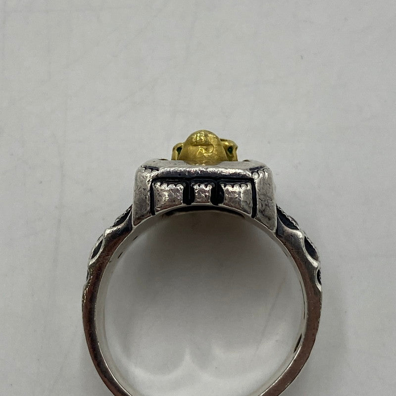 【中古品】【メンズ】 BIGBLACKMARIA ビッグブラックマリア DOKURO UNIVERSITY RING ドクロ ユニバーシティリング アクセサリー 指輪 192-260128-yy-10-tei カラー：シルバー 17.5号 万代Net店